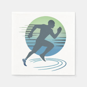 Guardanapo De Papel Evento de Runner Competitivo da Maratona do Amor
