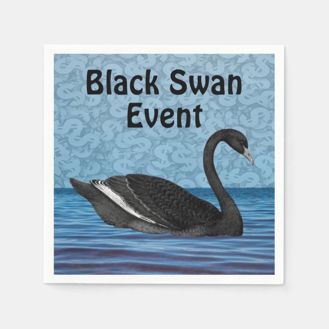 Guardanapo De Papel Evento Swan Preto (Frente)