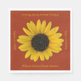 Guardanapo De Papel Evento Vermelho Personalizado de Girassol