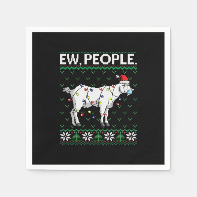Guardanapo De Papel Ew People Goat Santa Ugly Natal Gift (Frente)