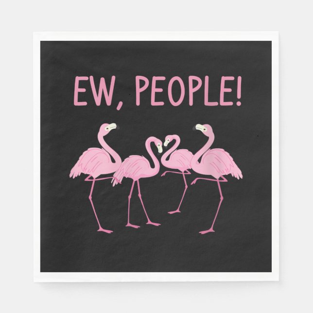 Guardanapo De Papel Ew Pessoas Flamingo Social Distanciando Tropical (Frente)