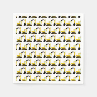 Guardanapo De Papel Excavadoras, fiesta de cumpleaños construcción