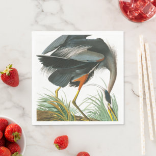 Guardanapo De Papel Excelente Blue Heron por John James Audubon