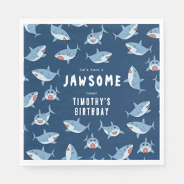 Guardanapo De Papel Excelente-branco-tubarão-branco-Festa de aniversár