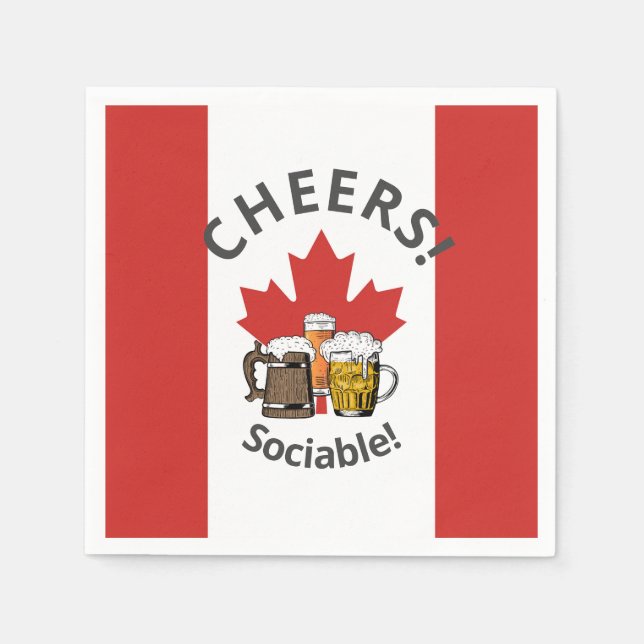Guardanapo De Papel EXCELENTE CANADÁ - Papel de Cerveja Canadiano (Frente)