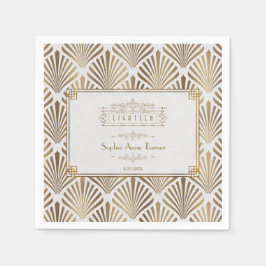 Guardanapo De Papel Excelente de Arte Dourada do Luxo Gatsby 18º Anive