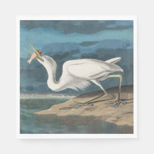Guardanapo De Papel Excelente White Heron Audubon Bird Willife Paintin