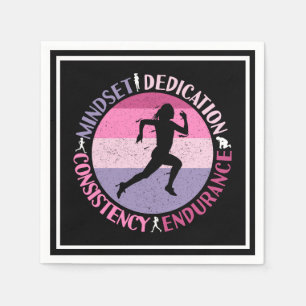 Guardanapo De Papel Executando Mindset - Cota de Resistência Girly Run