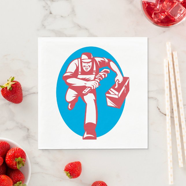 Guardanapo De Papel Executando o Canalizador (Criador carregado)