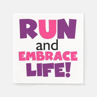 Guardanapo De Papel Executar Embrace Life Pink