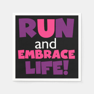 Guardanapo De Papel Executar Embrace Life Pink