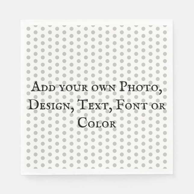 Guardanapo De Papel Exemplo: Adicionar sua própria Foto, Texto, Fonte  (Frente)