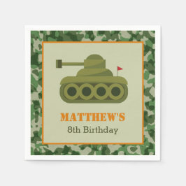 Guardanapo De Papel Exército Napkins - Tanque Soldado Militar de Anive