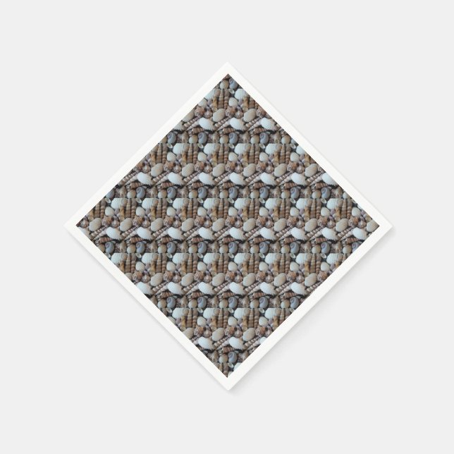 Guardanapo De Papel Exótica Conchas Tropicais de Verão Fotografia (Canto)