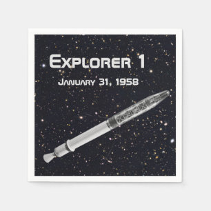 Guardanapo De Papel Explorer 1 Satélite Starry Sky