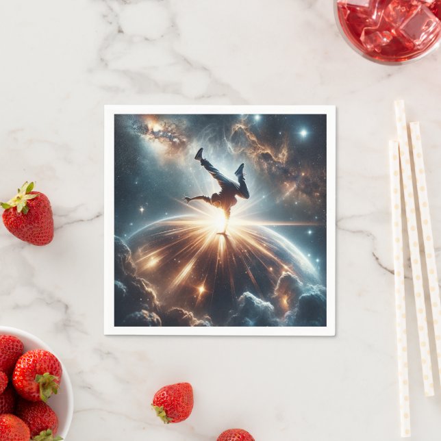 Guardanapo De Papel Explosão Galáctica de Breakdance em Espaços Profun (Insitu)