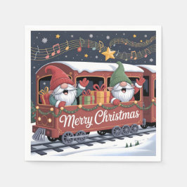 Guardanapo De Papel Expresso Musical dos Gnomos Whimsical