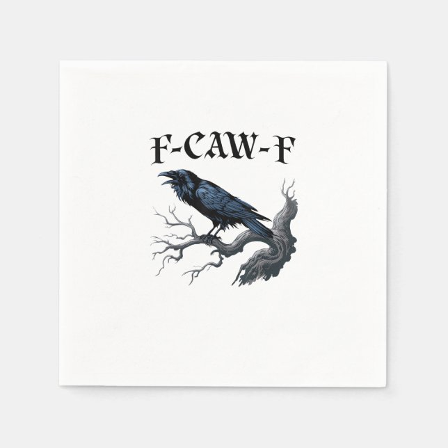 Guardanapo De Papel F-Caw-F Pássaro Engraçado Corvo (Frente)