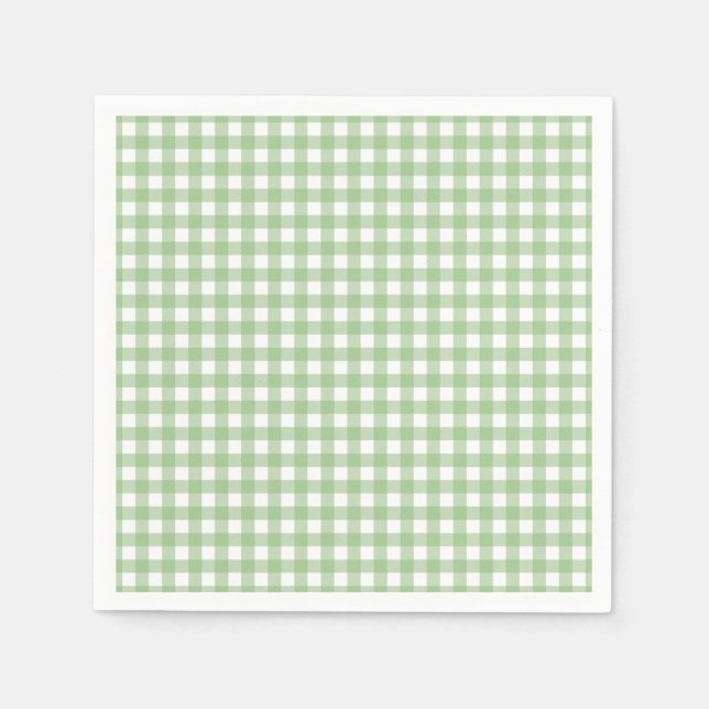 Guardanapo De Papel F & L Dark Green Gingham (Frente)