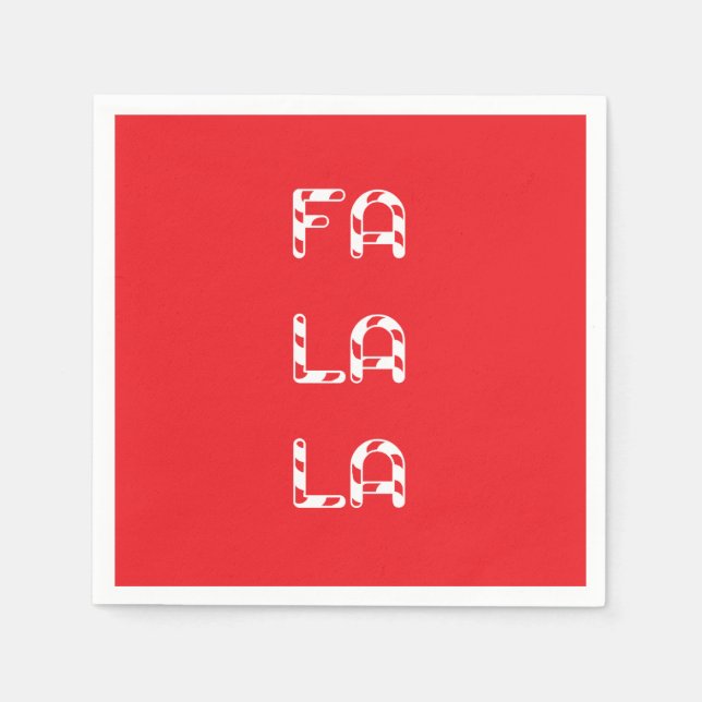Guardanapo De Papel Fa La La christmas (Frente)