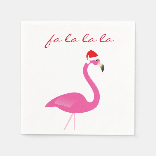 Guardanapo De Papel Fa la la Flamingo Holiday Napkin (Frente)