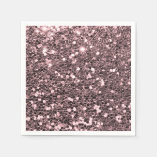 Guardanapo De Papel Faaux Glitter Sparkles de rosa Dourado