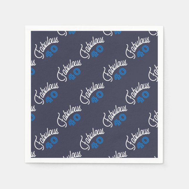 Guardanapo De Papel Fabuloso 40 Aniversário (Frente)