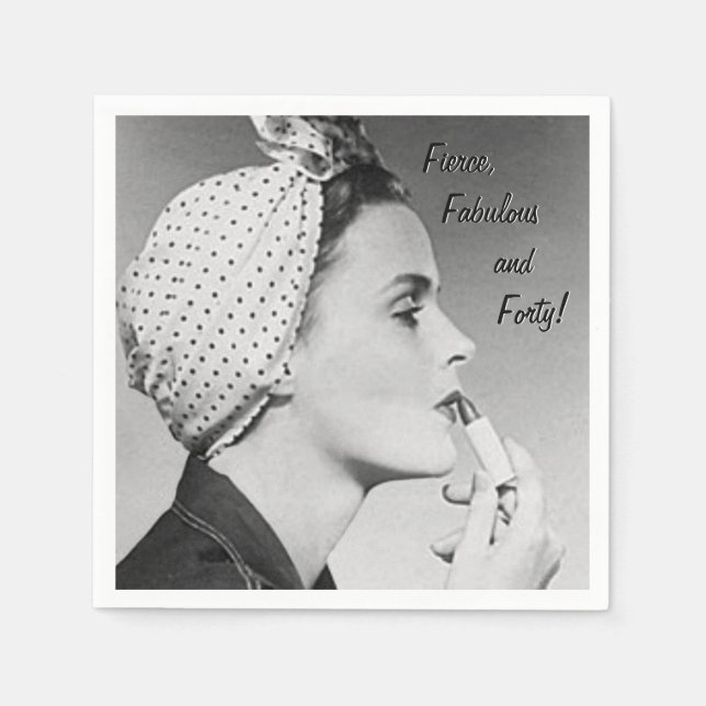 Guardanapo De Papel Fabuloso e quarenta! (Frente)