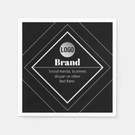 Guardanapo De Papel Faça o Upload do Seu Logotipo e Design de Texto Pe