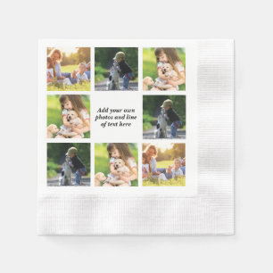 Guardanapo De Papel Faça sua própria colagem de fotos e texto