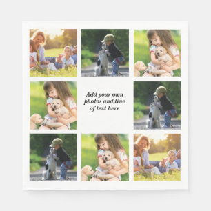 Guardanapo De Papel Faça sua própria colagem de fotos e texto