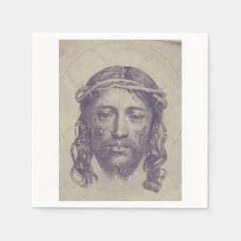 Guardanapo De Papel Face de Cristo na Rua. O Véu Sagrado de Veronica