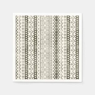 Guardanapo De Papel Fácil de Isle Knit Watercolor Cabincore preto