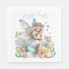 Guardanapo De Papel Fada da Primavera de Páscoa em Aquarela