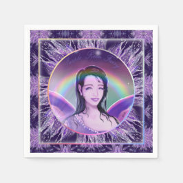 Guardanapo De Papel Fada de chuva roxa