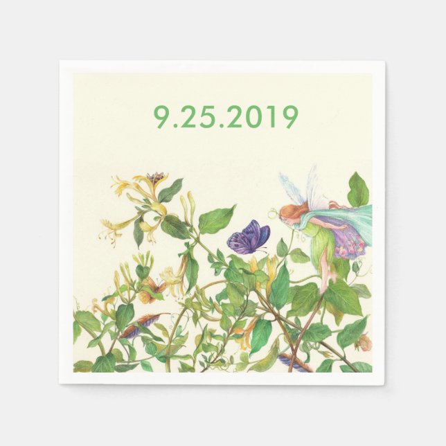 Guardanapo De Papel Fada de Fada de Fada Eterna Personalizada de Aquar (Frente)