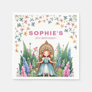 Guardanapo De Papel Fada de Floresta Encantada Princesa Aniversário