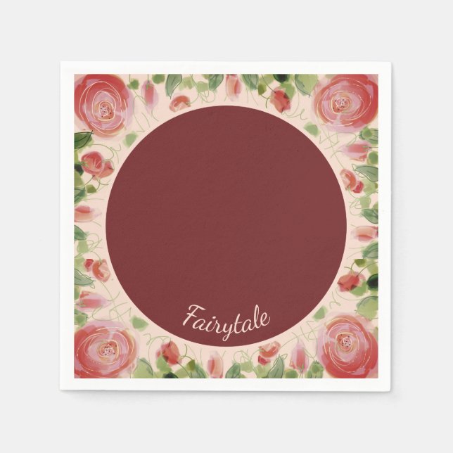 Guardanapo De Papel Fada de rico Flor (Frente)