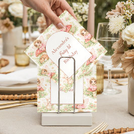 Guardanapo De Papel Fada do Jardim Encantado de Aniversário