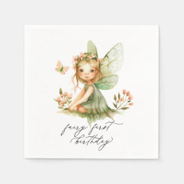 Guardanapo De Papel Fada Fada Cura Primeiro Aniversário