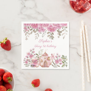 Guardanapo De Papel Fada Fada do Tea Blush Flowday