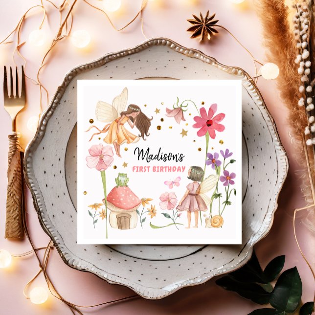 Guardanapo De Papel Fada Fada Fada Fada Encantada Jardim Florestal Fad (Criador carregado)