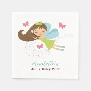 Guardanapo De Papel Fada-Fada-Fada-Fada-Princesa Meninas Aniversário