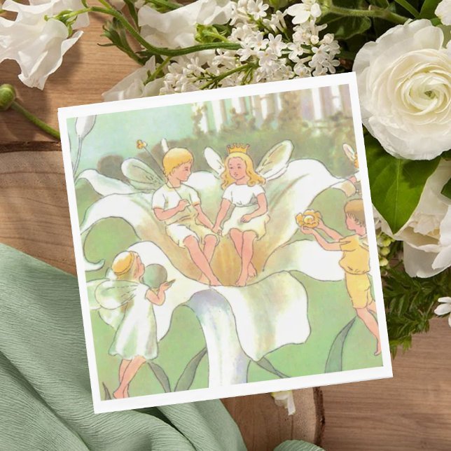 Guardanapo De Papel Fada Floral Garden Encantada Forest Girl Aniversár (Criador carregado)