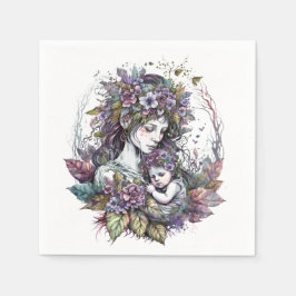 Guardanapo De Papel Fada-mãe e criança