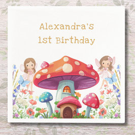 Guardanapo De Papel Fada Primeira Festa de primeiro aniversario de Gar