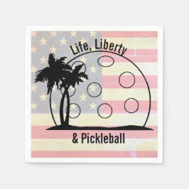 Guardanapo De Papel FADG Life Liberty & Pickleball EUA