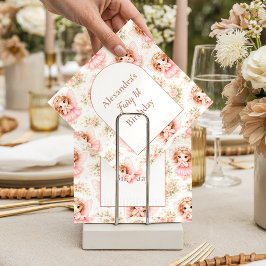 Guardanapo De Papel Fairy 1st Birthday Pink Garden