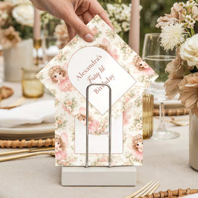 Guardanapo De Papel Fairy 1st Birthday Storybook (Criador carregado)