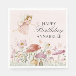 Guardanapo De Papel Fairy Garden Birthday Napkin Party Decor Favor